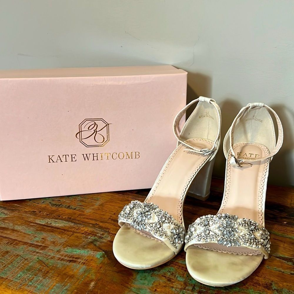 𝅺KATE Whitcomb Lucy Wedding Heel - Size 8.5. GUC